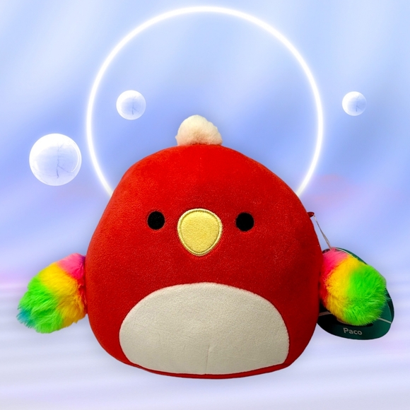 🆕️ PACO 7 Inch Red Parrot  Squishmallows Plush Toy - Picture 1 of 7